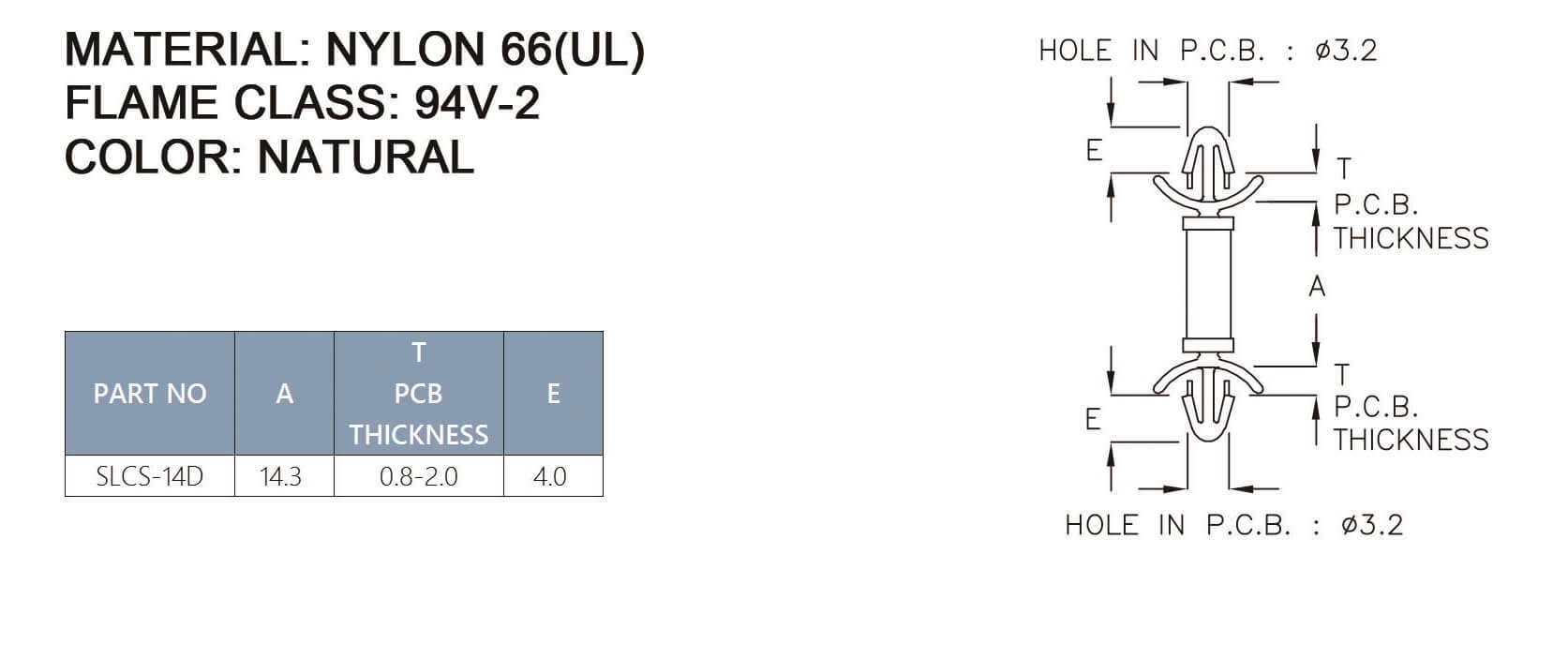 PCB Standoff SLCS-14D